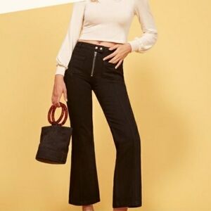 Reformation Elle jean in black. Size 28